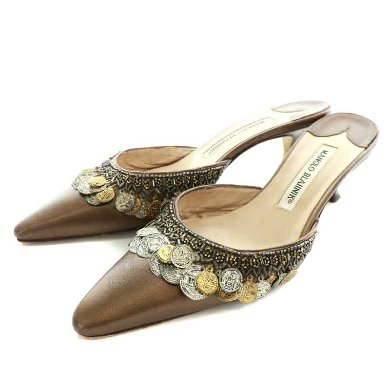 MANOLO BLAHNIKミュール サンダル 37（セール】MANOLO BLAHNIK 