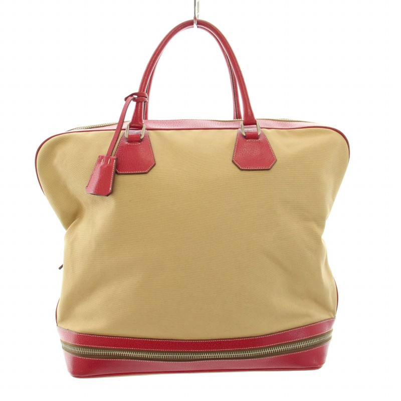プラダ PRADA トラベルバッグインレッドレザー TRAVEL BAG IN プラダ PRADA トラベルバッグインレッドレザー TRAVEL BAG IN