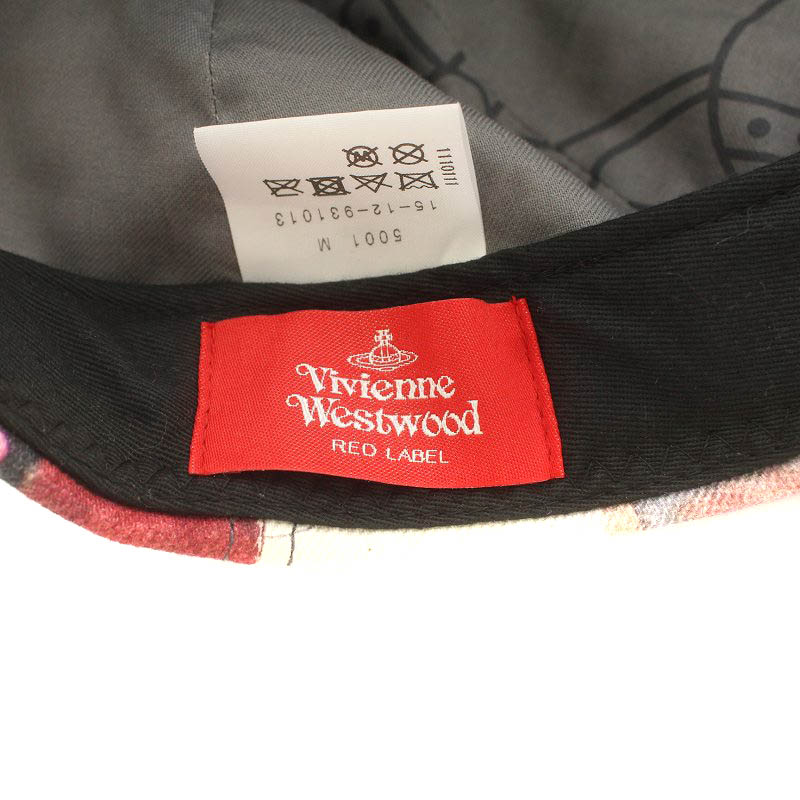 Vivienne Westwood 赤 チェック柄 帽子 Vivienne Westwood チェック柄キャップ - メルカリ
