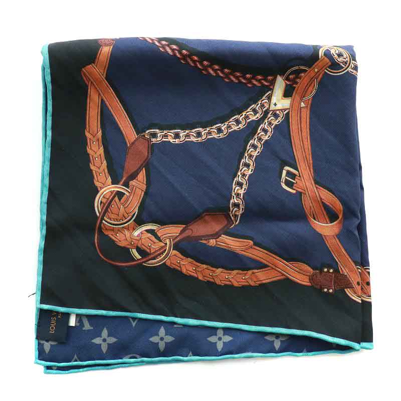 ルイヴィトン LOUIS VUITTON カレ バンダナ ハンドルミー スカーフ 総  