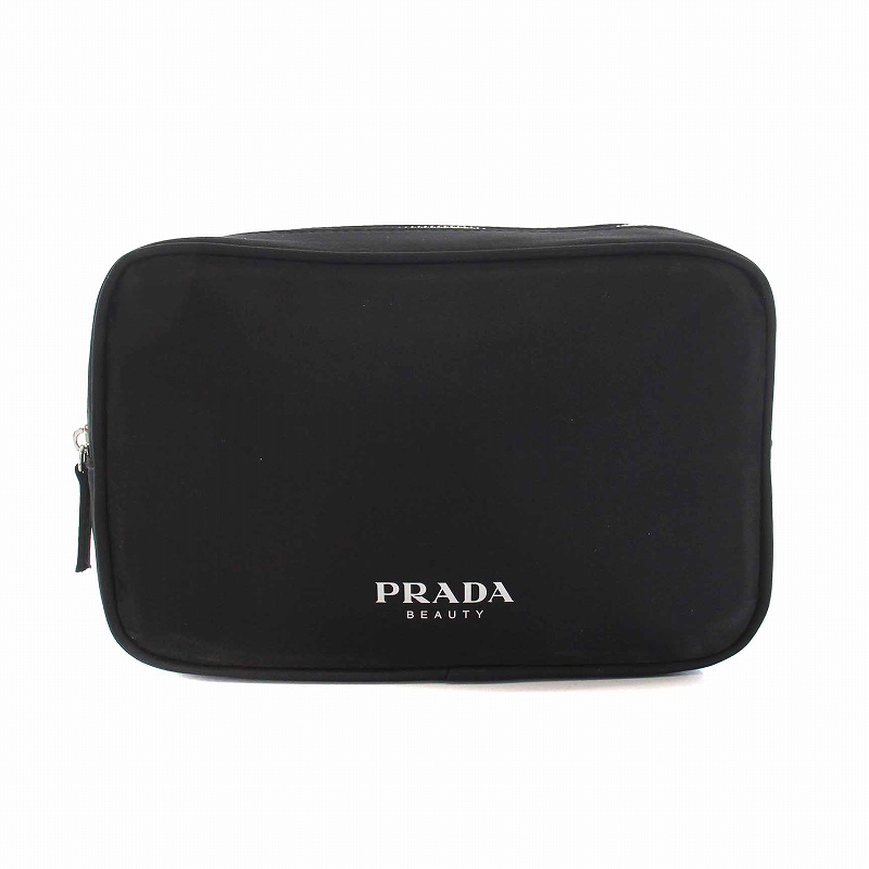 プラダ PRADA BEAUTY ノベルティ ポーチ 小物入れ 黒 ブラック /YM 