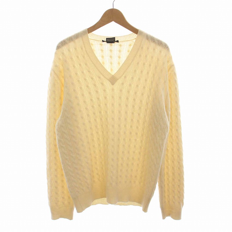 グッチ GUCCI セーター ケーブル編み ニット Vネック カシミヤ100  