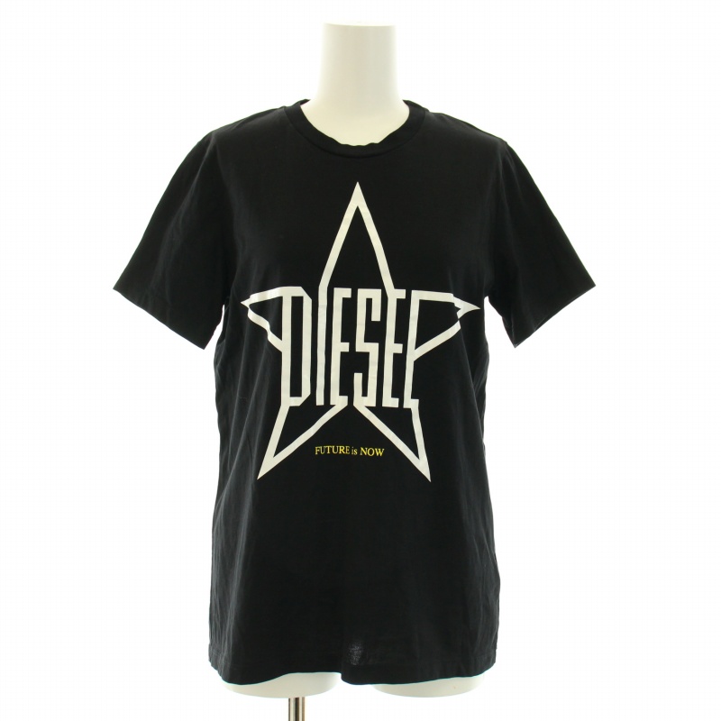 DIESEL ロゴプリント ブラックTシャツ Diesel ディーゼル メンズ Tシャツ ディーゼル) メンズ Tシャツ オールオーバープリント  スーパーロゴ A092710AIJV ディーゼル DIESEL ディーゼル DIESEL Tシャツ A03766 0AAXJ メンズ トップス 半袖  クルーネック ロゴT カットソー ... (ディーゼル) メンズ Tシャツ オールオーバープリント スーパーロゴ A092710AIJV
