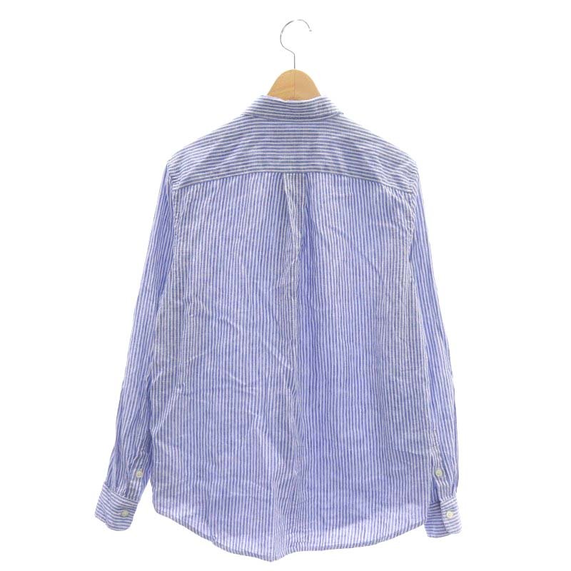 ラルフローレン BDシャツ ブルー 白ストライプは ポニー刺繍 ゆるだぼ ラルフローレン BDストライプシャツ 刺繍ポニー 2XL パープル 紫