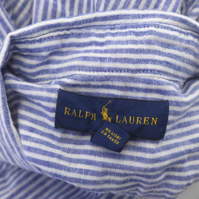 ラルフローレン RALPH LAUREN シャツ 長袖 前開き ストライプ