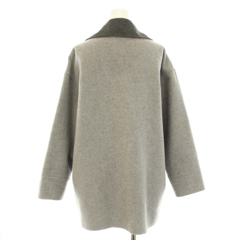 極美品✨定価5.9万　ピーエスポールスミス　ウールリバー コート　バイカラー　紺 ピーエスポールスミス PS Paul Smith 21AW ウールリバーコート