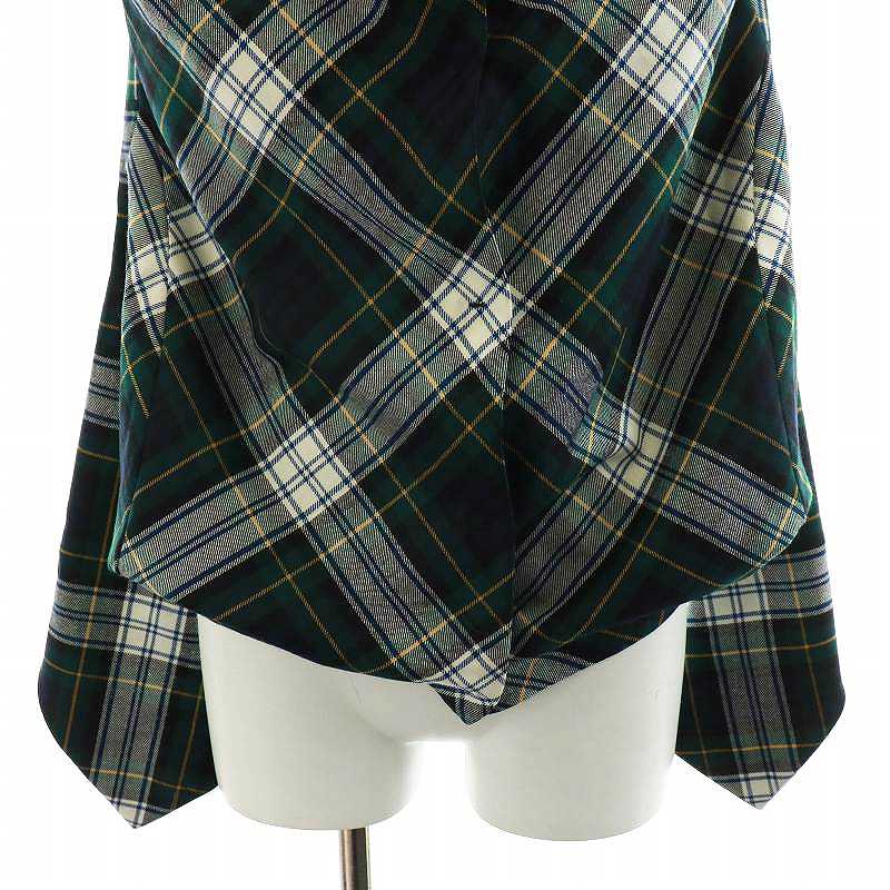 マディソンブルー MADISONBLUE 23AW DRAPED BOAT NECK PO TARTAN  