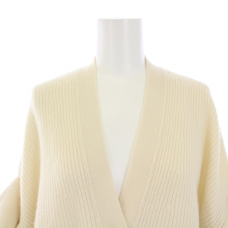 ドゥロワー Drawer 21W 7G畔編みVネックフリルカーディガン 長袖  