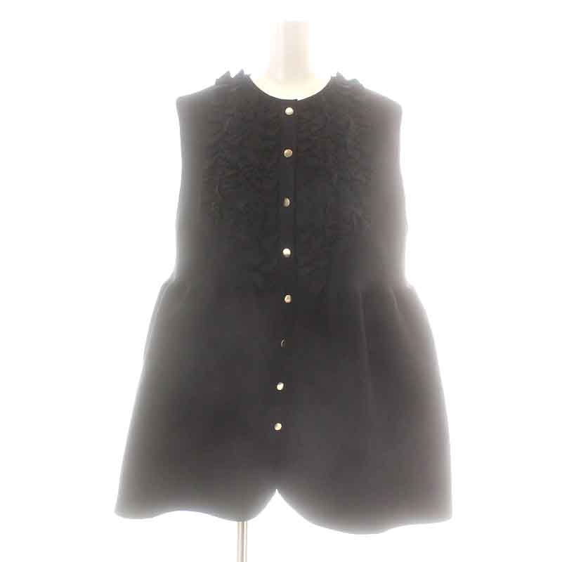 ユナイテッドアローズ UNITED ARROWS P ミニフリルニットベスト ジレ 