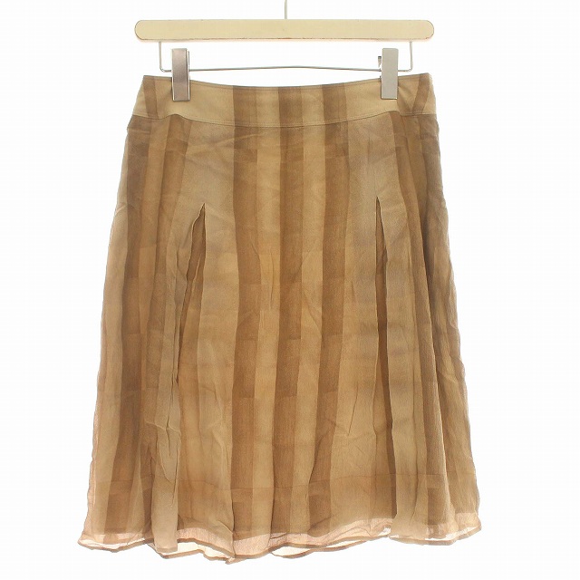バーバリー ロンドン BURBERRY LONDON シルク スカート シフォン ひざ  