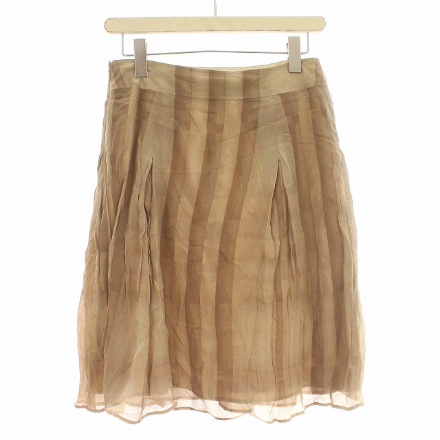 バーバリー ロンドン BURBERRY LONDON シルク スカート シフォン ひざ  