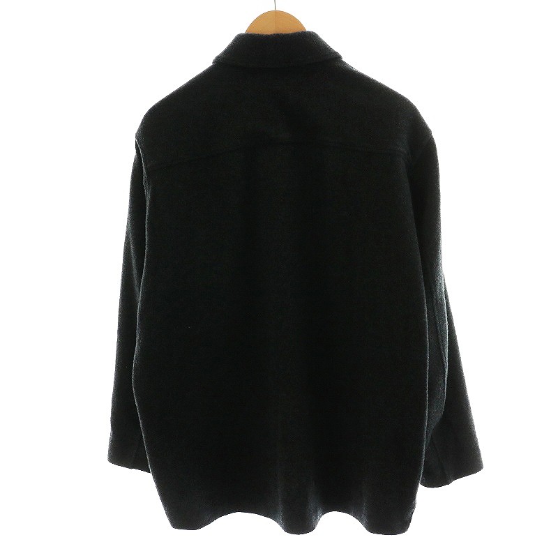 オーラリー AURALEE 21AW CASHMERE WOOL BRUSHED JERSEY BIG SHIRTS 