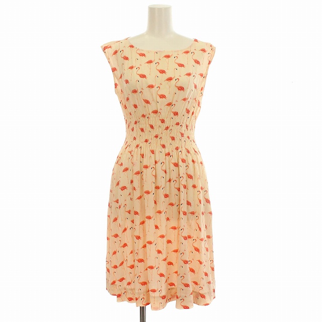 ケイトスペード KATE SPADE ワンピース シルク混 ノースリーブ