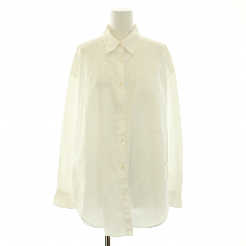 スピック&スパン Spick&Span 23AW 50コットンオーバーシャツ ブラウス 
