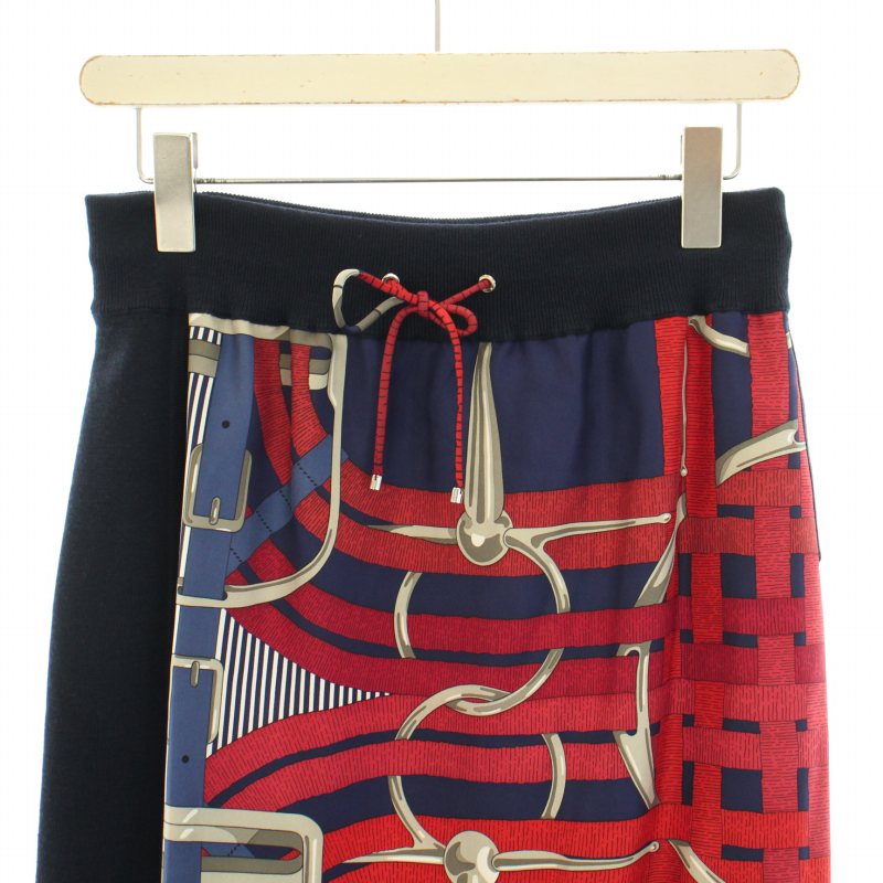 希少 archive HERMES ゴルチエ期 スカート エルメス HERMES ゴルチエ期 ニットスカート ひざ丈 タイト