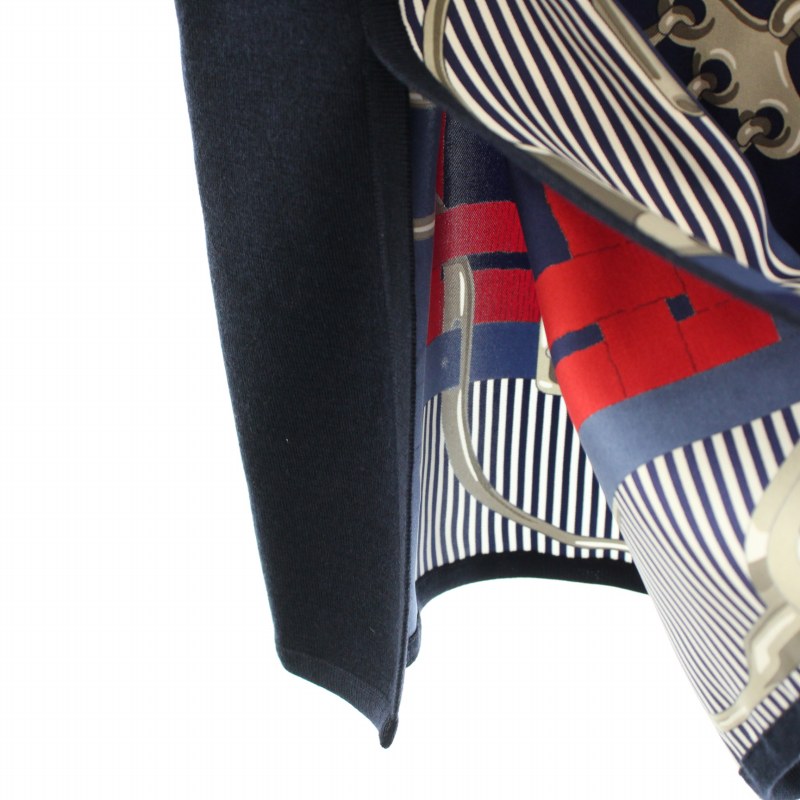 HERMES エルメス ニットスカート ネイビー/紺