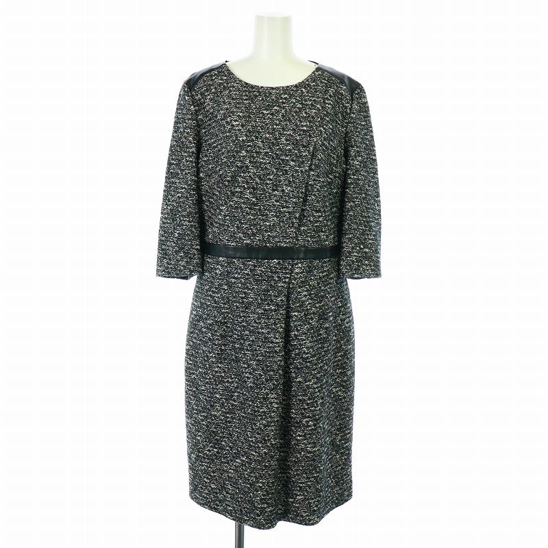 ヒューゴボス HUGO BOSS ワンピース フレア ミモレ ロング 七部袖  