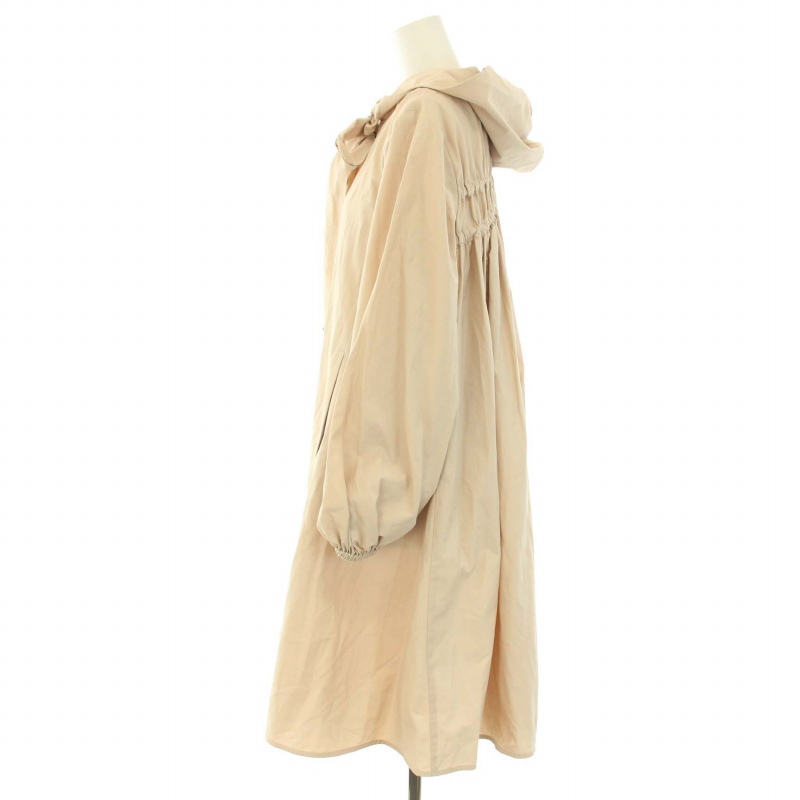 yori ビッグリボン 撥水 ロングパーカー ベージュ タグ付き（未使用品  