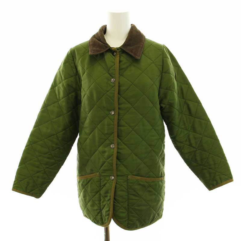 極美 マッキントッシュ キルティングジャケット Pコート レザー グリーン 40 MACKINTOSH キルティングジャケット グリーン 極美 マッキントッシュ