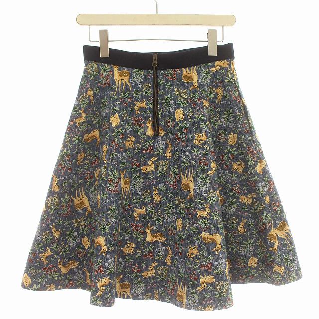 【新品】&エルシー　花とヒョウスカート ＆ellecy花とヒョウスカート