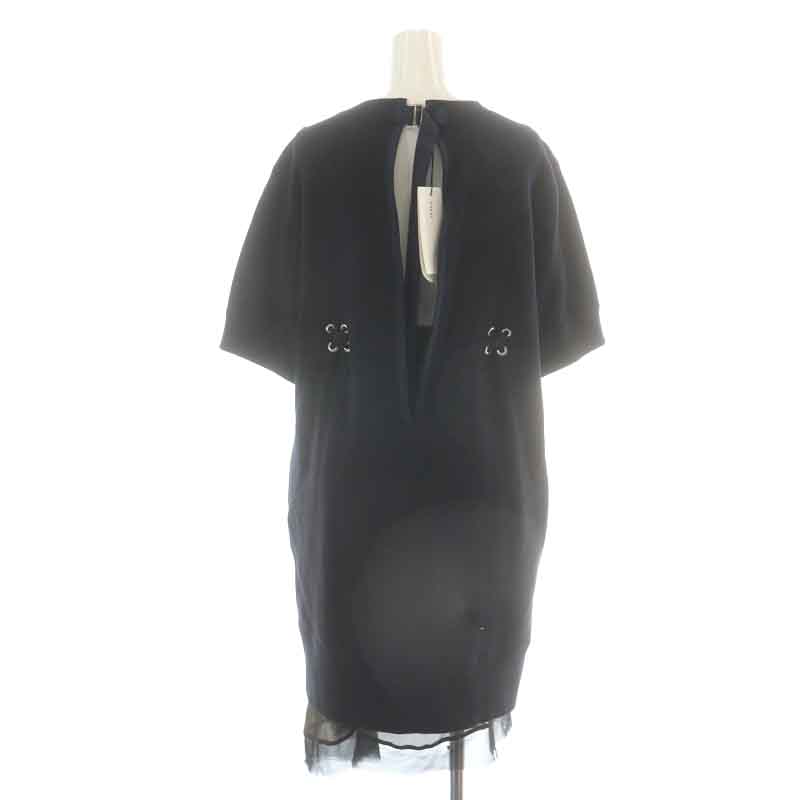 サカイ sacai ワンピース ひざ丈 レイヤード クルーネック 半袖  