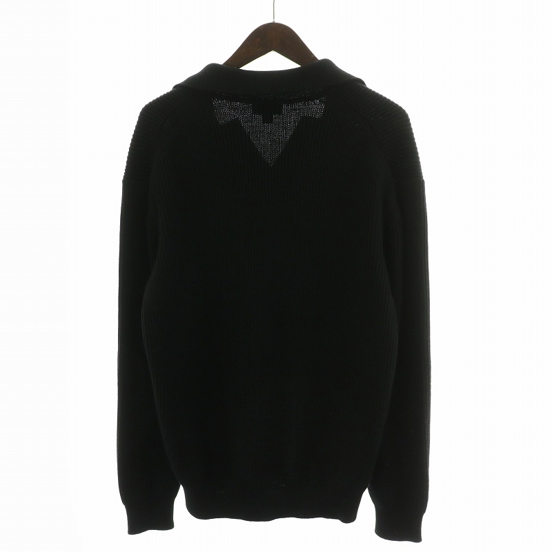 ダンヒル dunhill ニット セーター 襟 ウール M 黒 ブラック /AN23