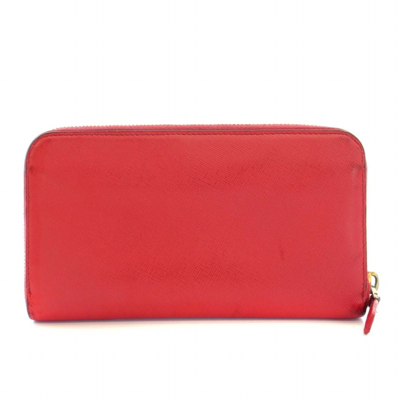 PRADA◇長財布/レザー/RED/レディース/1M0506// プラダ PRADA 長財布