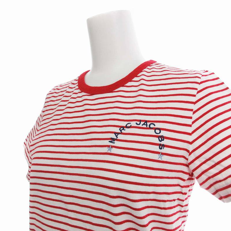 マークジェイコブス MARC JACOBS ボーダー カットソー C611C04PF21 長袖 Tシャツ ロンT M 水色 白 マークジェイコブス MARC JACOBS Tシャツ カットソー ボーダー
