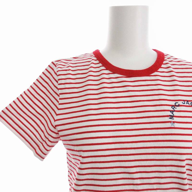 マークジェイコブス★スウェット★ボーダー★グレー★半袖 マークジェイコブス MARC JACOBS Tシャツ カットソー ボーダー