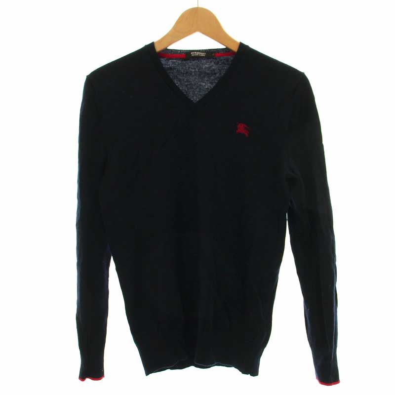 バーバリーブラックレーベル BURBERRY BLACK LABEL ニット 薄手 V