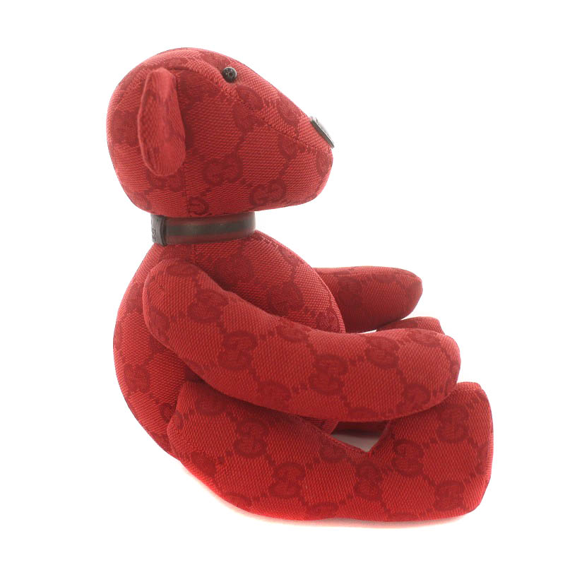 グッチ GUCCI テディベア ぬいぐるみ キャンバス GG柄 くま クマ