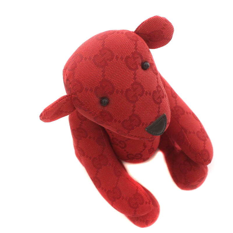 グッチ GUCCI テディベア ぬいぐるみ キャンバス GG柄 くま クマ