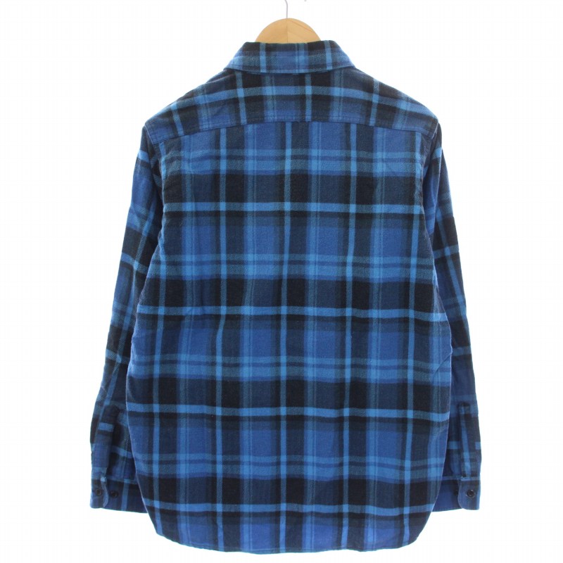 アベイシングエイプ A BATHING APE ネルシャツ 長袖 チェック柄 M 水色