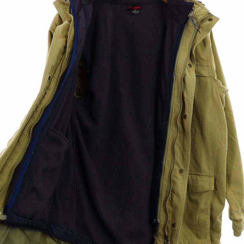 マーモット MARMOT ジャケット ブルゾン フード ライナー ジップアップ ナイロン M ベージュ MJJ-8575F /KU メンズ マーモット MARMOT ジャケット ブルゾン フード ライナー ジップ