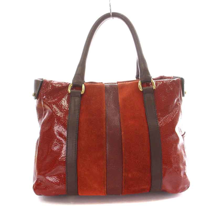 FURLA フルラ スエード トートバッグ ブラック タッセル 肩掛け可 2室 