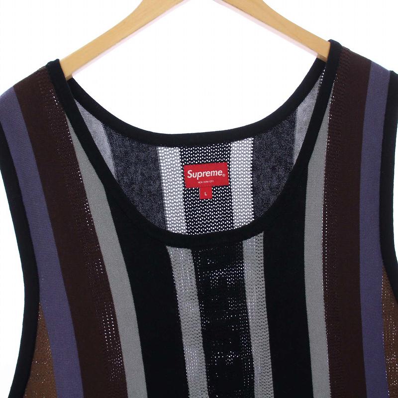 シュプリーム SUPREME 19SS Knit stripe tank top ニットストライプ 