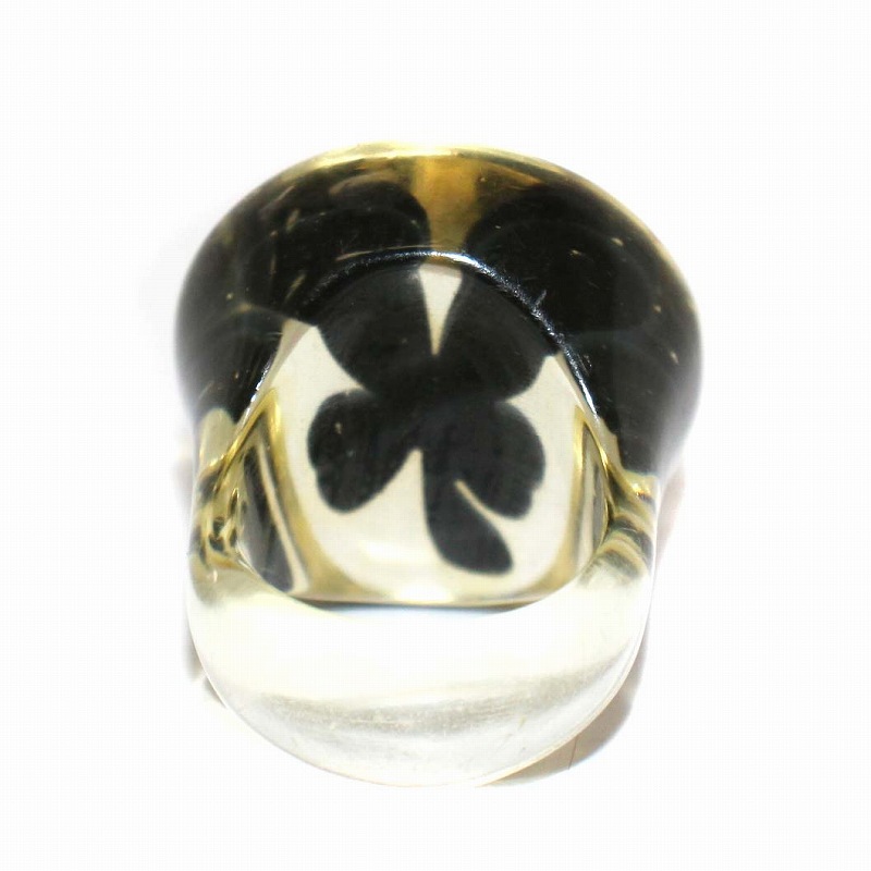 CHANEL シャネル 指輪 クローバー ココマーク クリア リング 希少 CHANEL シャネル 指輪 リング ココマーク クローバー