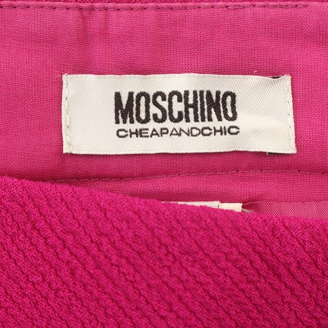 MOSCHINO CHEAPANDCHIC スカート ピンク MOSCHINO Skirt Womens Size 8 Pink Floral 100% Silk Pleated