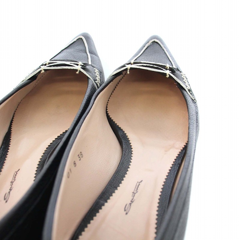 サントーニ SANTONI パンプス フラットシューズ ポインテッドトゥ 