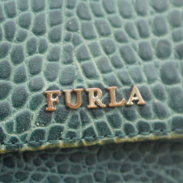 フルラ FURLA 長財布 クロコ型押し レザー 二つ折り グリーン 緑 フルラ FURLA 長財布 クロコ型押し レザー 二つ折り グリーン 緑