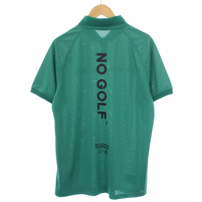 NO COFFEE ノーコーヒー 半袖ポロシャツ グリーン　サイズL NO COFFEE ノーコーヒー 半袖ポロシャツ グリーン サイズL NO COFFEE
