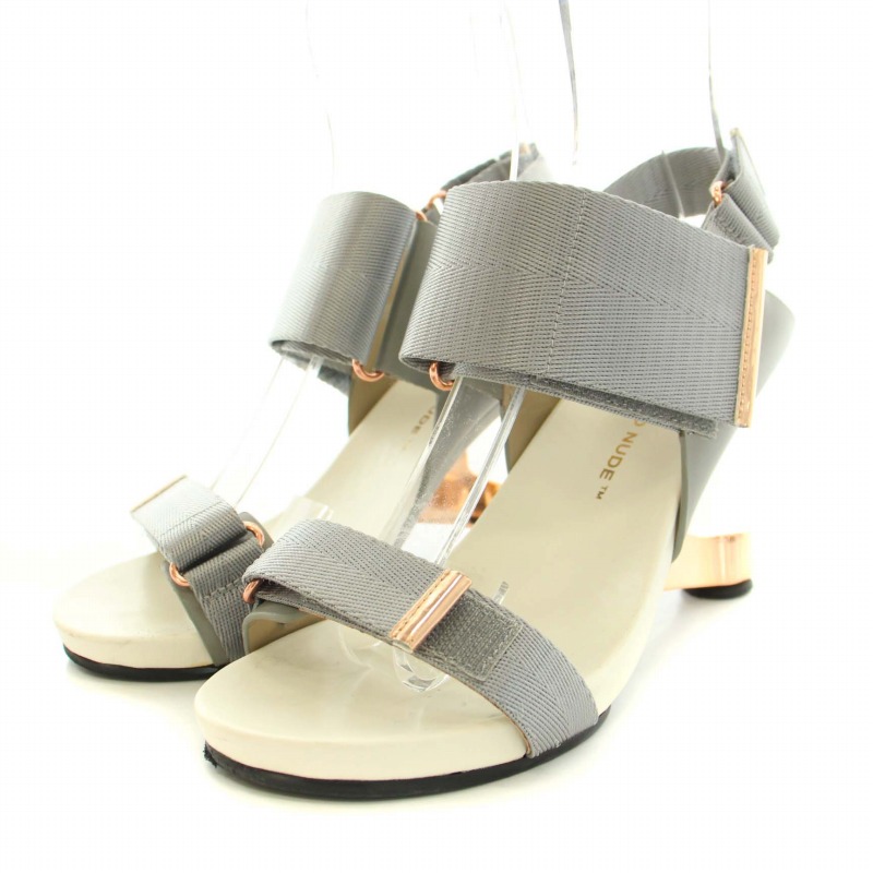 美品】EAMZ RUN 旨く サンダル united nude ゴールド 低ヒール