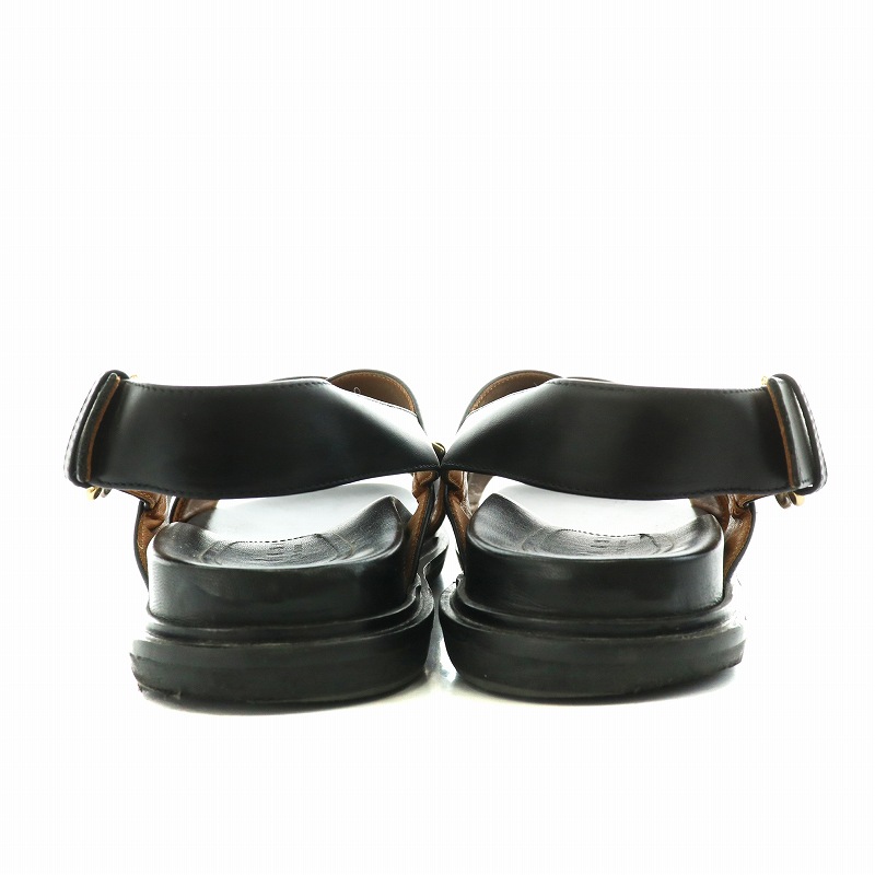 マルニ サンダル ブラック レザー FBMS005201 ブランドオフ MARNI