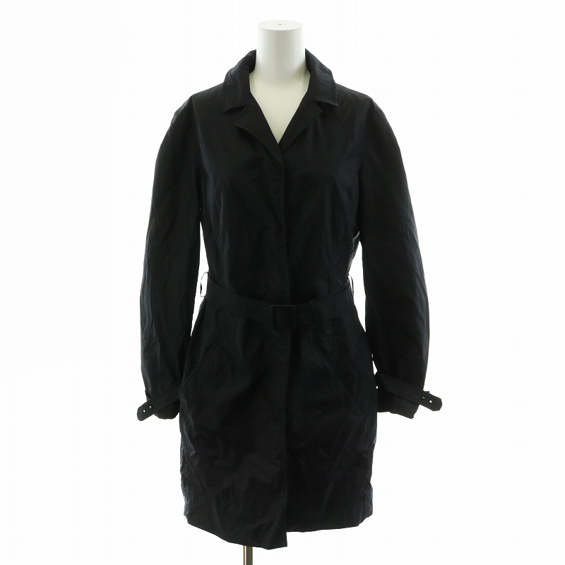 ジルサンダー JIL SANDER コート ロング丈 ナイロン ベルト付き 34 XXS 