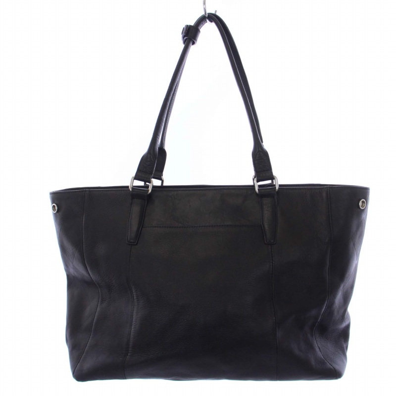 【美品】BLACK LABEL CRESTBRIDGE トートバッグ ブラック シュリンクレザートートバッグ（バッグ）｜BLACK LABEL