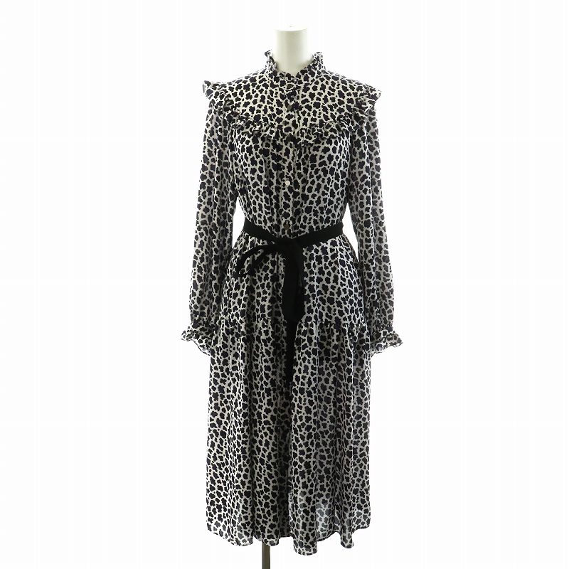 グレースクラス GRACE Class 22AW レオパードフリルシャツワンピース  