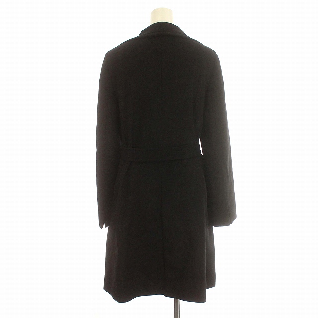 カシミヤ100%黒ロングコート 黒 ダブルブレスト カシミヤ100ロングコート