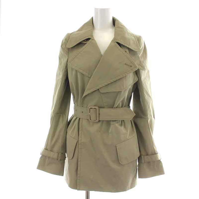 メゾンマルジェラ 1 Maison Margiela 1 トレンチコート スプリング ショート ダブル ベルト 36 XS カーキ /NW2 レディース 081-102406060120 | ベクトルパーク Maison Margiela トレンチコート