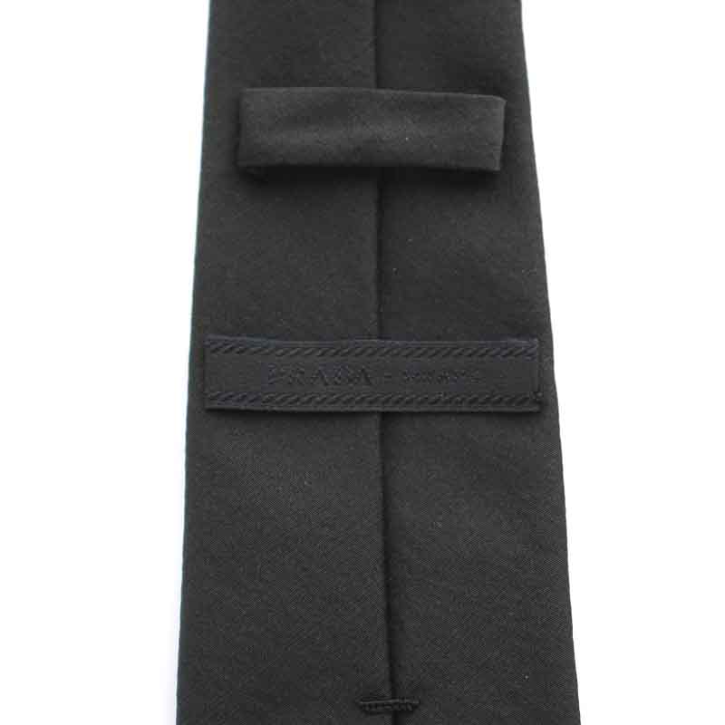 PRADA シルク 黒 ネクタイ ブラック シルク ネクタイ | PRADA