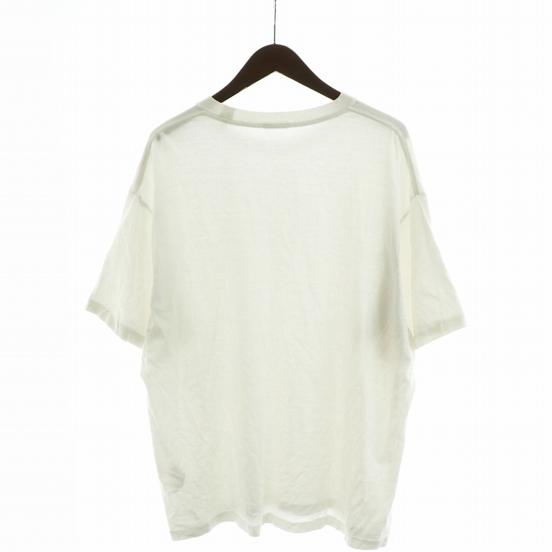 コモリ COMOLI 23SS 空紡天竺半袖Tシャツ カットソー 半袖 4 L 白  